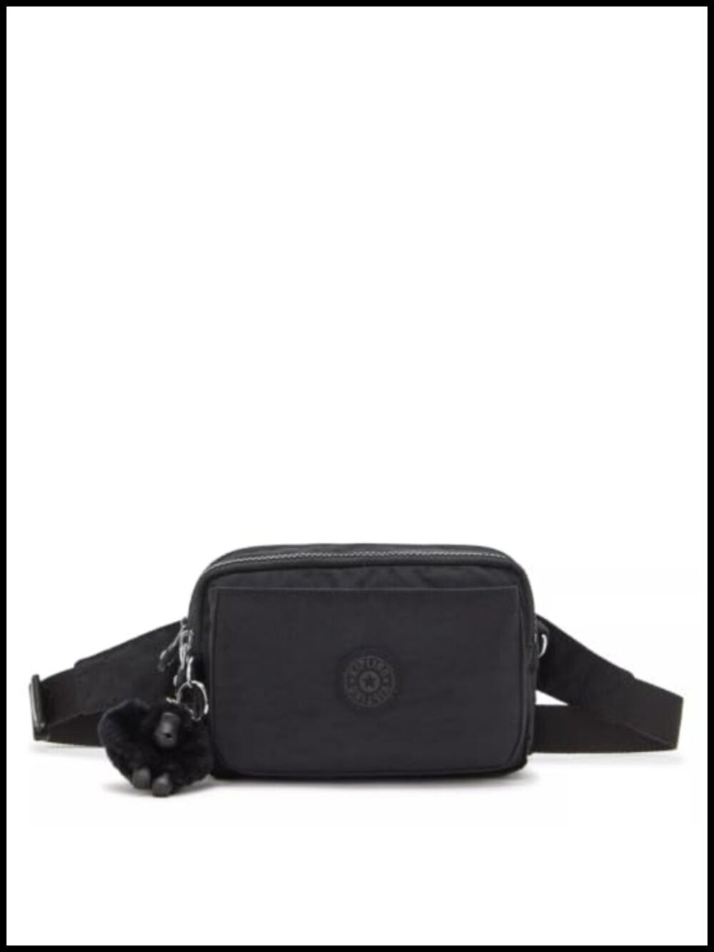 Lightweight Nylon Crossbody Bag with Adjustable Strap and Multi Zip Pockets